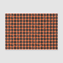 Papel De Seda Harlequin en baldosas negras y naranjas