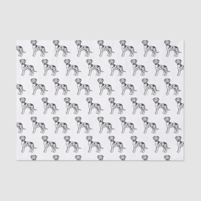 Papel De Seda Harlequin Great Dane Cute Cartog Pattern (Anverso)