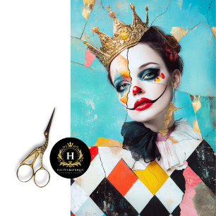 Papel De Seda Harlequin Queen Abstract Decoupage