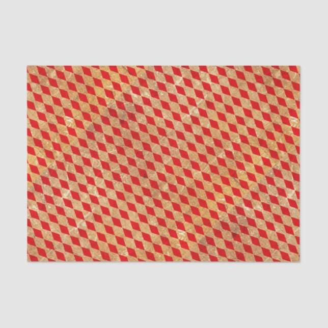 Papel De Seda Harlequin Red Vintage (Anverso)