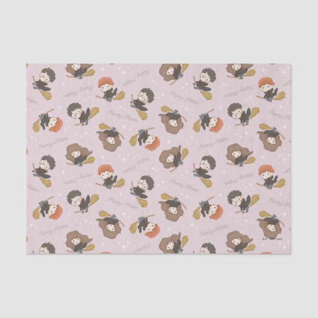 Papel De Seda HARRY POTTER™, Hermione y Ron Flying Pattern (Anverso)