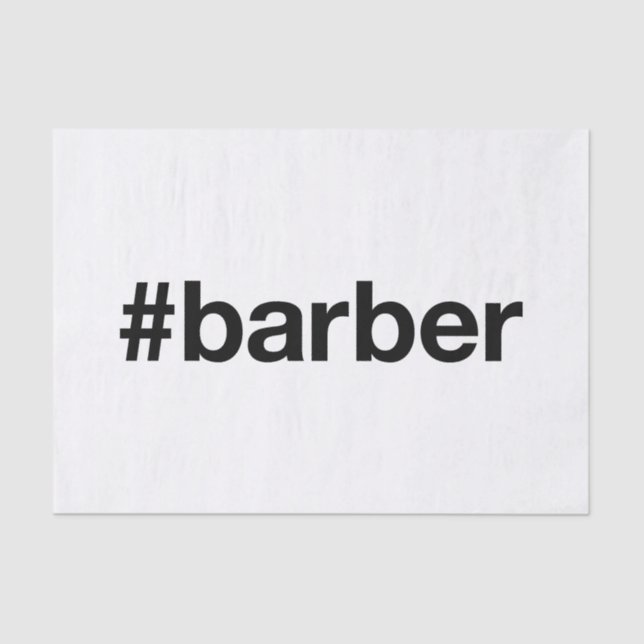 Papel De Seda Hashtag de BARBER Hairdresser (Anverso)