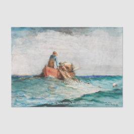 Papel De Seda Hauling In The Nets (1887) De Winslow Homer