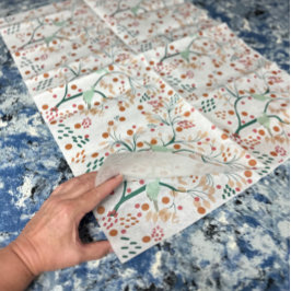 Papel De Seda Hawái Vida Silvestre Aves Floral Abstracto Tropica