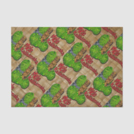 Papel De Seda  hawaiano del navidad de Tiki Mele Kalikimaka