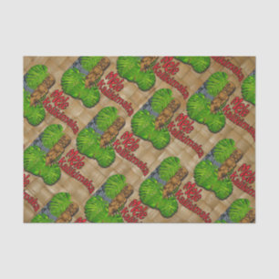 Papel De Seda  hawaiano del navidad de Tiki Mele Kalikimaka