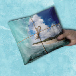 Papel De Seda Hawaii Ocean Wave Beach Aqua Blue