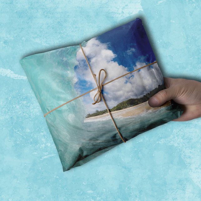 Papel De Seda Hawaii Ocean Wave Beach Aqua Blue (Subido por el creador)