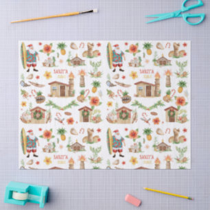 Papel De Seda Hawaii Santa Surf Shack Hawaii “Mele Kalikimaka!” 