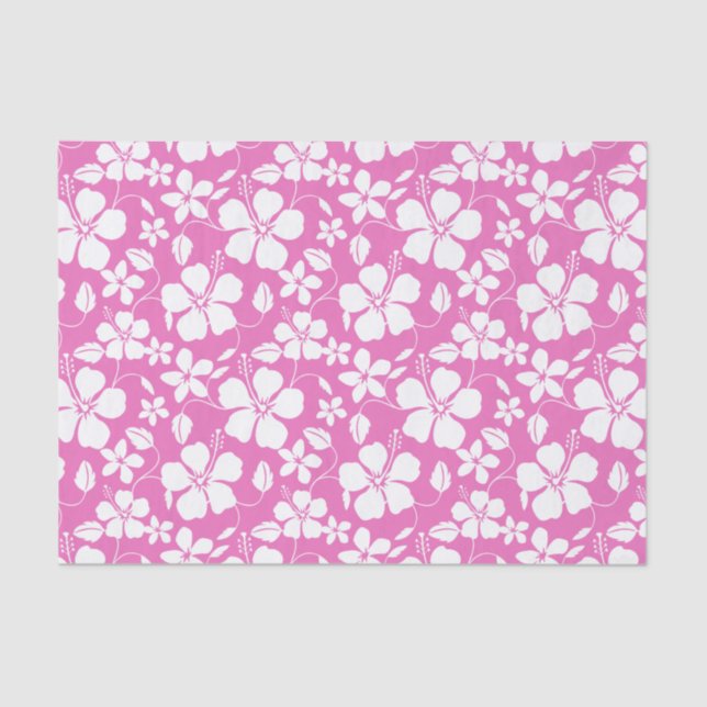 PAPEL DE SEDA HAWAIIAN HULA (HIBISCUS) PINK (Anverso)