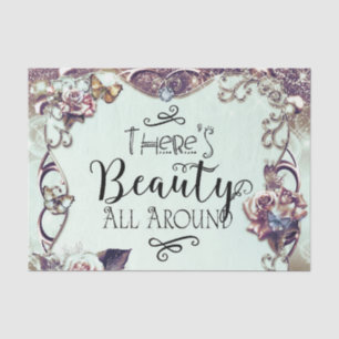 Papel De Seda Hay belleza alrededor de mariposas y Rosas