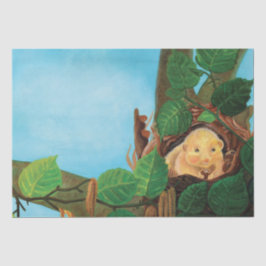 Papel De Seda Hazel dormouse comiendo avellanas