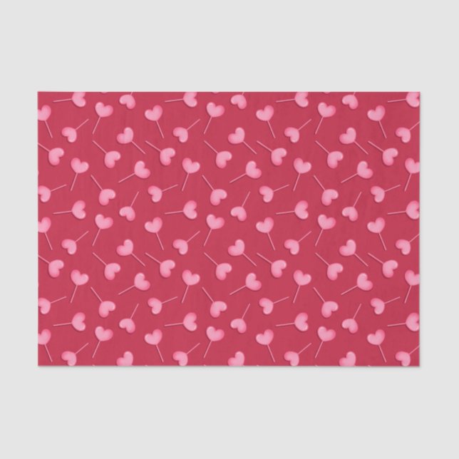 Papel De Seda Heart Pattern Valentines (Anverso)