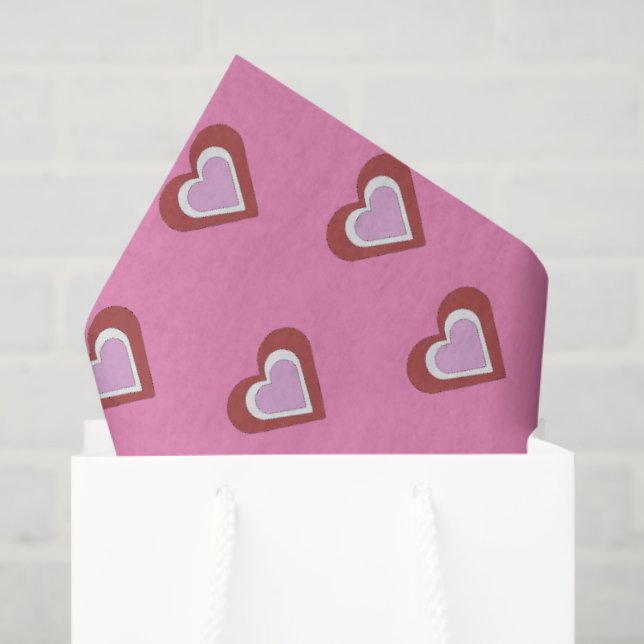 Papel De Seda Hearts (Bolsa de regalo)