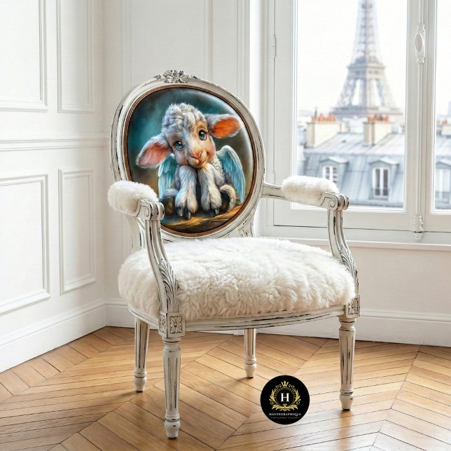 Papel De Seda Heavenly Winged Baby Lamb Angel Decoupage (Subido por el creador)