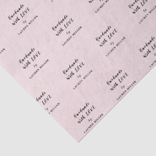 Papel De Seda Hecho a mano personalizado con amor Rosa pálido
