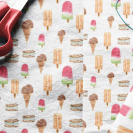 Papel De Seda Helado acuático Crema y pipeta de maíz
