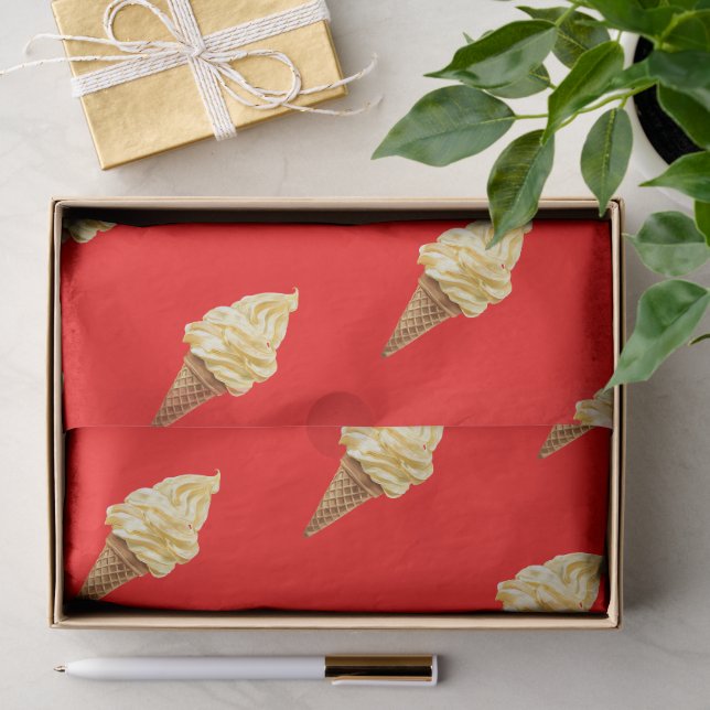 Papel De Seda Helado Rojo intenso (Regalo )