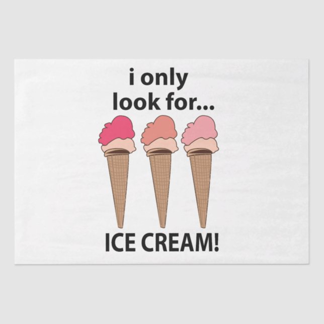 Papel De Seda Helado Sólo Busco Helado (Anverso)