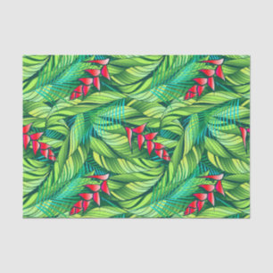 Papel De Seda Heliconia floral tropical