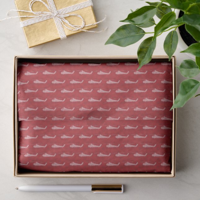 Papel De Seda Helicópteros de copo de nieve - Rojo (Regalo )