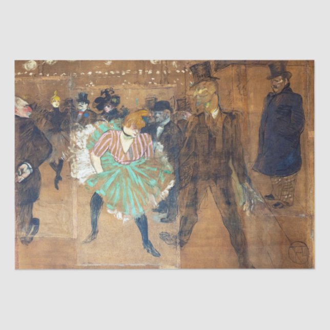 Papel De Seda Henri de Toulouse-Lautrec - Danza en la Roque (Anverso)
