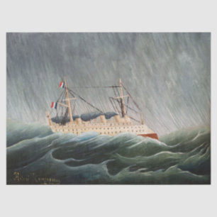 Papel De Seda Henri Rousseau - El barco en la tempestad
