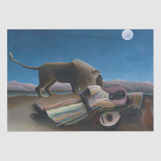Papel De Seda Henri Rousseau - El gitano durmiente (Anverso)