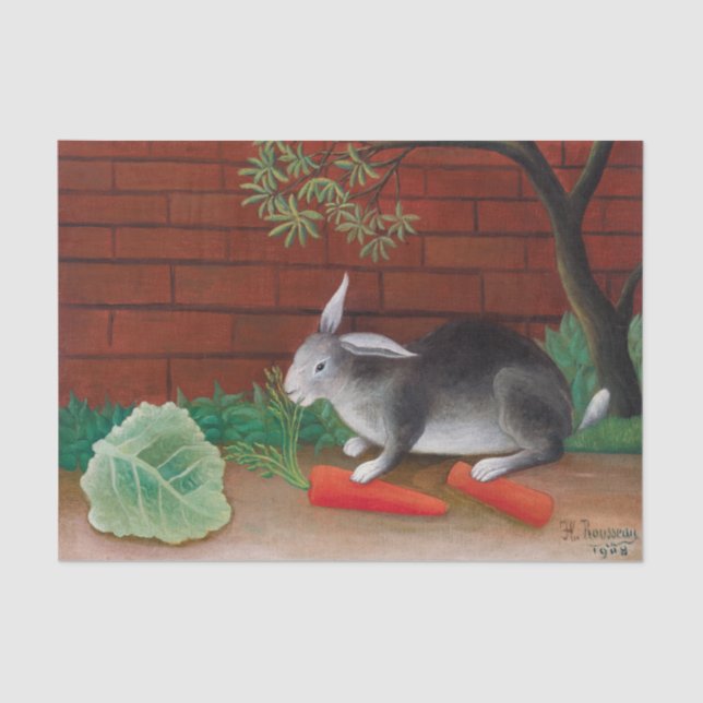 Papel De Seda Henri Rousseau - La comida del conejo (Anverso)