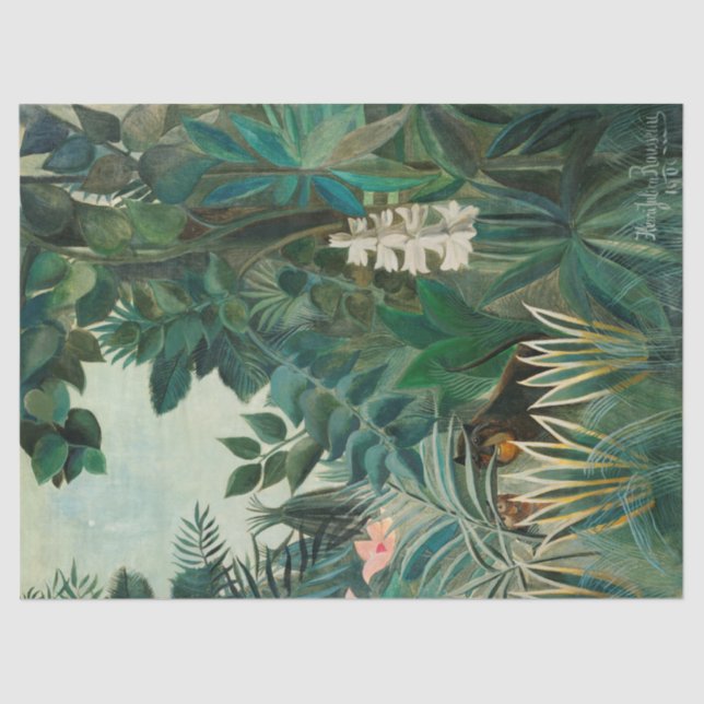 Papel De Seda Henri Rousseau | La Selva Ecuatorial (1909) (Anverso)