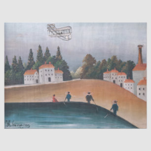 Papel De Seda Henri Rousseau - Los pescadores y el biplano