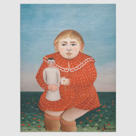 Papel De Seda Henri Rousseau - Niño con una muñeca