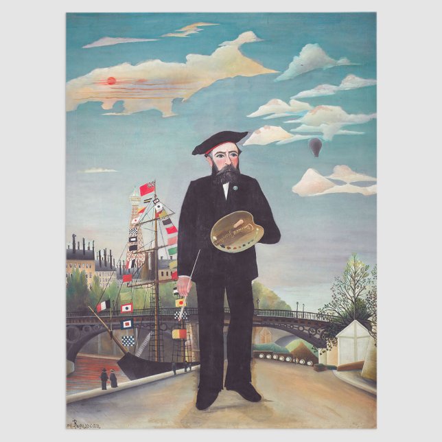 Papel De Seda Henri Rousseau - Paisaje Retrato Mío (Subido por el creador)