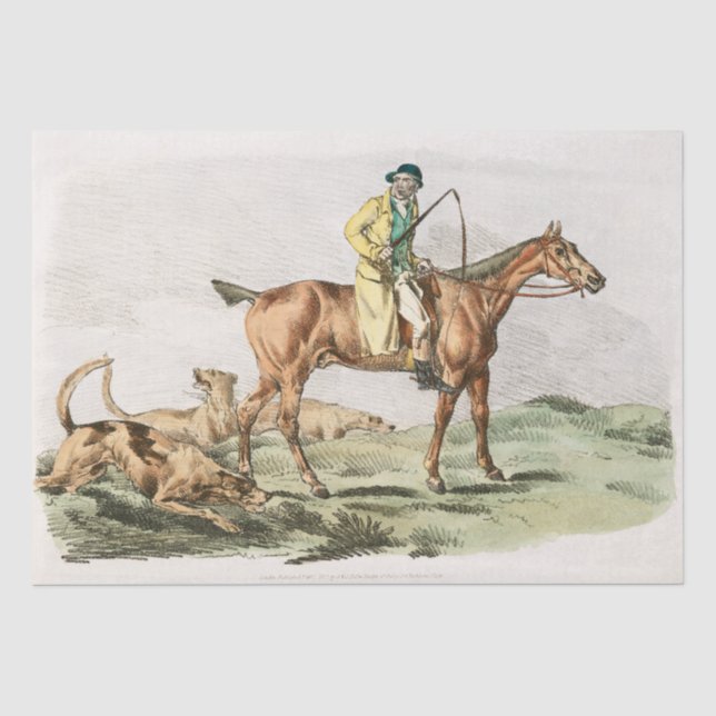Papel De Seda Henry Alken | Cazador Montado (Anverso)