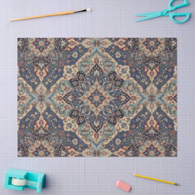 Papel De Seda Henry Dearle Persian Floral Pattern Floral Design (Artesanía)