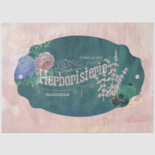 Papel De Seda Herb floral