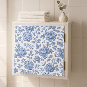 Papel De Seda Herencia azul de floreciente floral francesa inspi