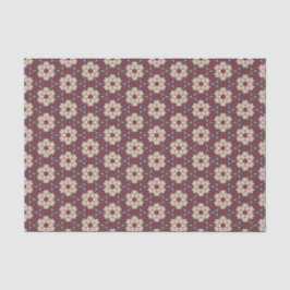 Papel De Seda Herencia floral de color rojo y crema