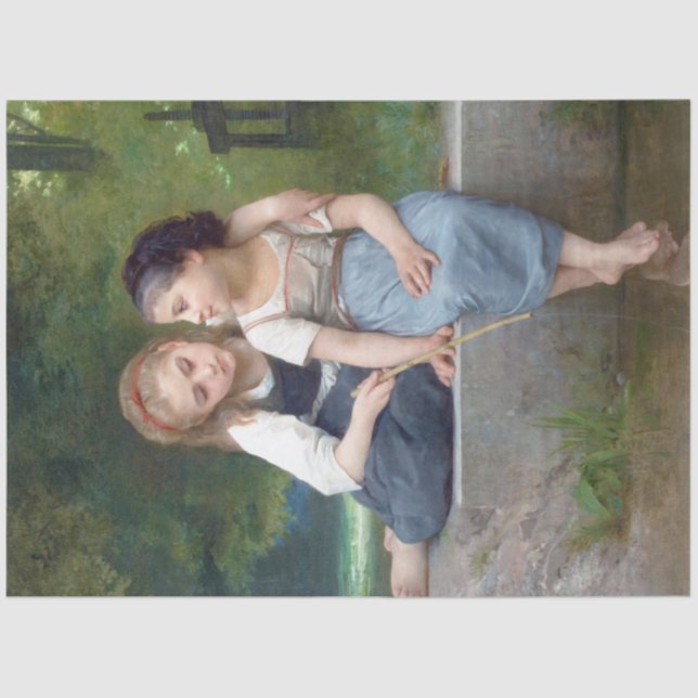 Papel De Seda Hermanas de Bouguereau (Anverso)