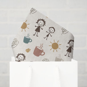 Papel De Seda Hermano Hermana Café Mamá