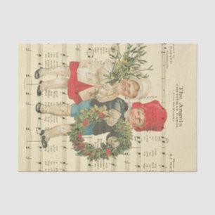 Papel De Seda Hermanos de la Vintage y Navidades de Hermanas de 