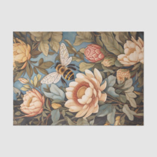 Papel De Seda Hermosa Abeja En El Jardín De Las Flores De Protea