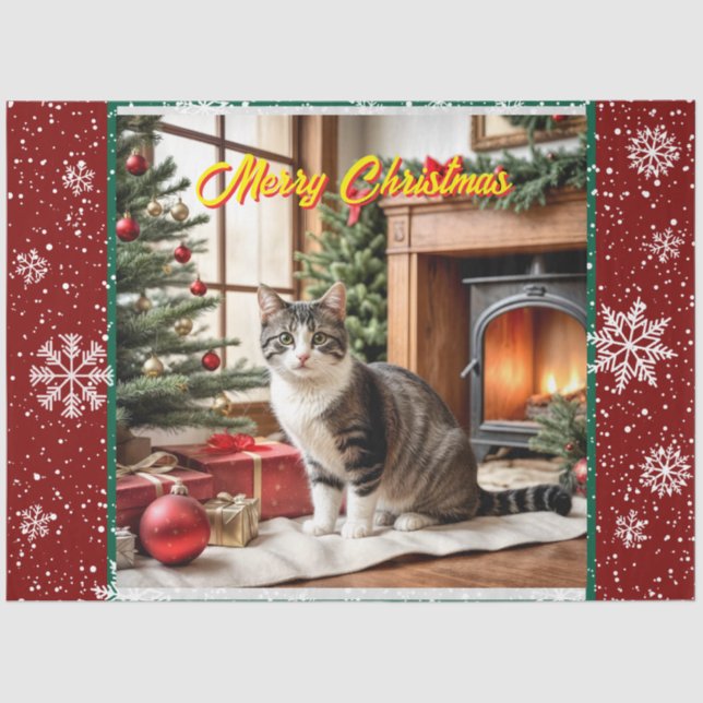 Papel De Seda Hermosa colección antigua de vacaciones para navid (Anverso)