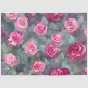 Papel De Seda Hermosa Colección popular de color de agua rosa ro
