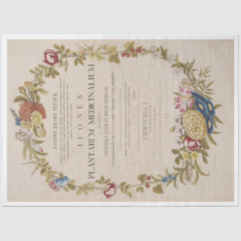 Papel De Seda Hermosa corona botánica con guión