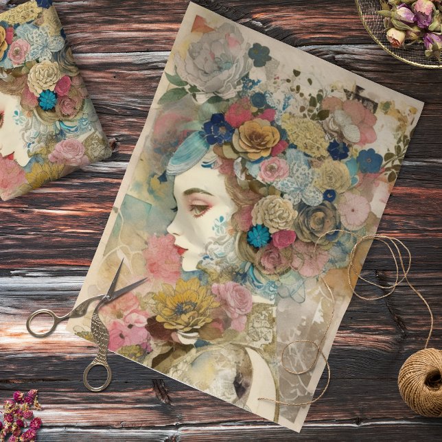 Papel De Seda Hermosa Decoración De Collage Femenino (Subido por el creador)
