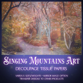 Papel De Seda Hermosa Decoración del Bosque de Fantasía de Otoño