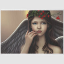 Hermosa Decoración Vintage de Angel de Navidad