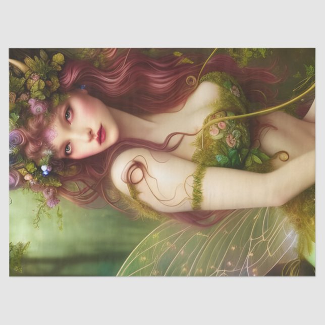 Papel De Seda Hermosa fantasía Hada Princesa Decoupage (Anverso)