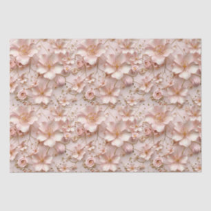 Papel De Seda Hermosa flor pastel rosa suave